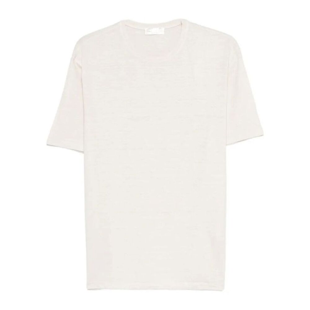 Roberto Collina Men Linen Crewneck T-Shirt